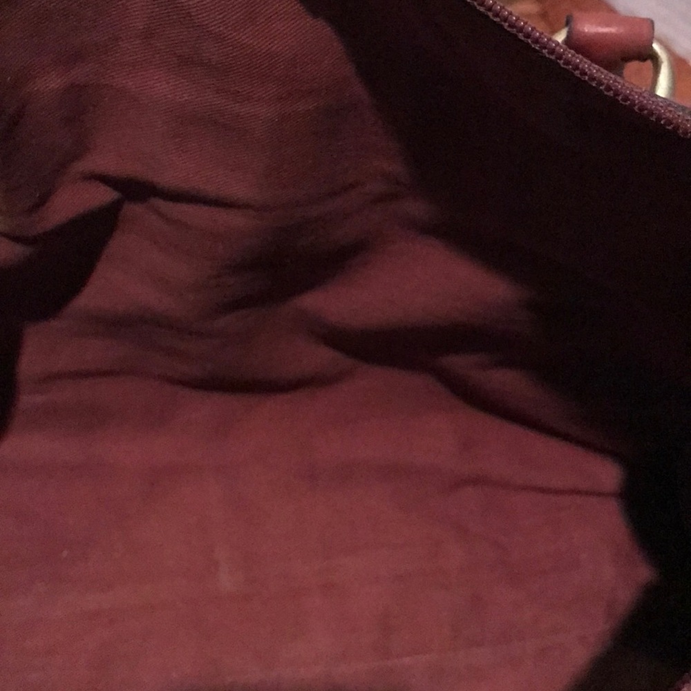 LC Liz Claiborne Brown Cowhide Leather Satchel - Picture 11 of 15